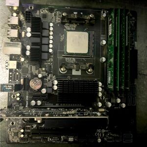 MSI MOTHERBOARD, 16GBS OF RAM, GT1030, AMD FX6300